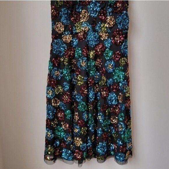 NWT Anthropologie Eva Franco Multicolor Sequined Holiday Party Midi Dress - Picture 13 of 16